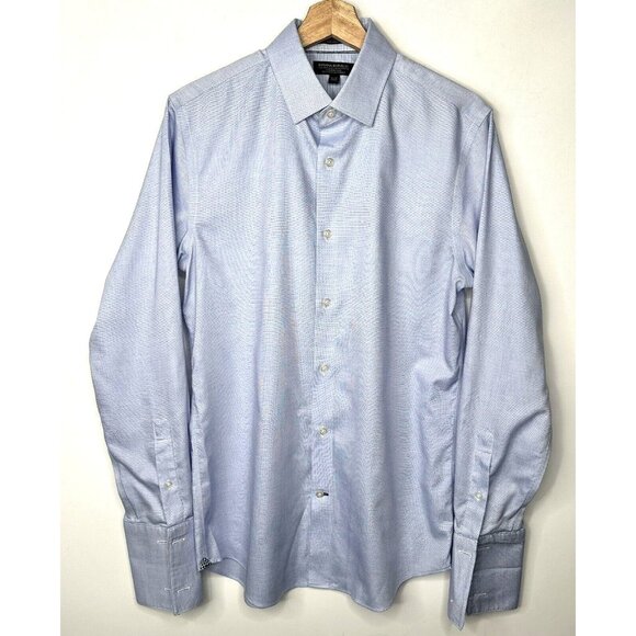 Banana Republic Mens Shirt Camden Button Up Standard Fit Non Iron Stretch Blue S - Picture 1 of 9